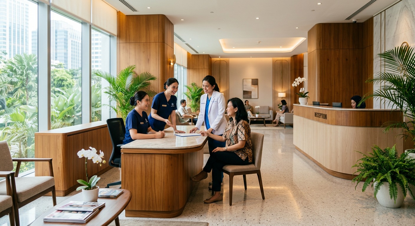 Ruang Resepsionis dan Tim Medis Klinik Sehat Utama Jakarta